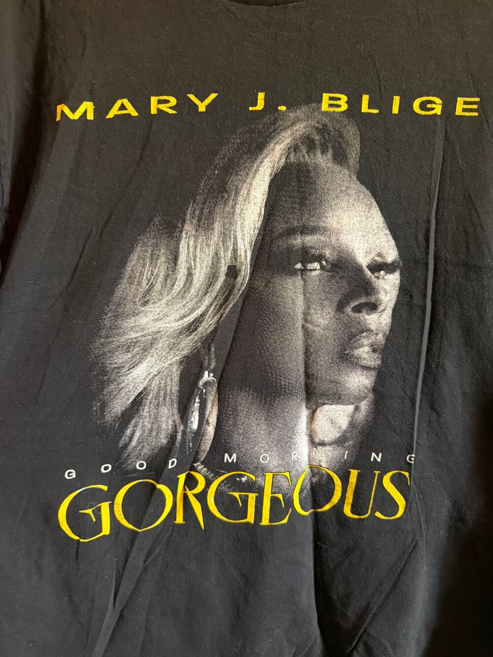 Mary J Blige Good Morning Gorgeous Tour T-Shirt Black L Graphic Tee Unisex